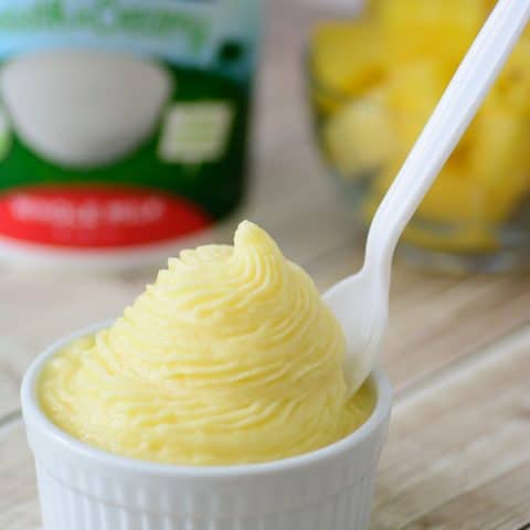 Healthy Dole Whip. Only takes 2 ingredients and 2 minutes. Tastes just like the ones at Disney. This is the best Dole Whip Recipe out there