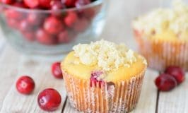 Gluten Free Orange Cranberry Muffins. Made with healthy almond flour, these gluten free muffins are a yummy way to start the day!