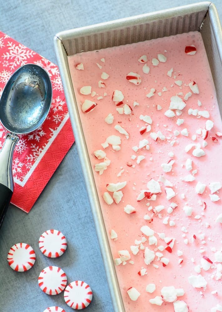 No Churn Peppermint Ice Cream. This homemade peppermint ice cream is so delicious and easy that it might make Santa skip the cookies this year!