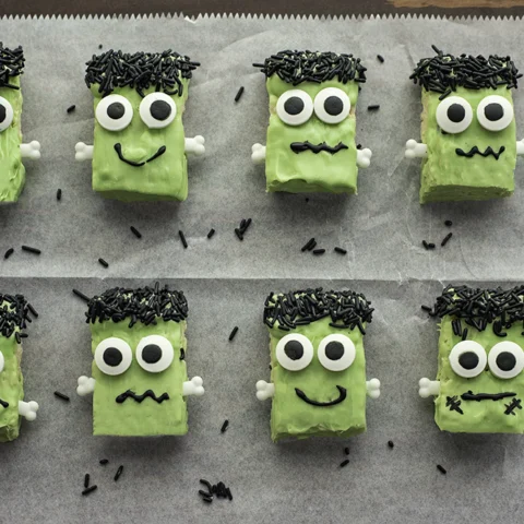 Frankenstein Rice Krispie Treats